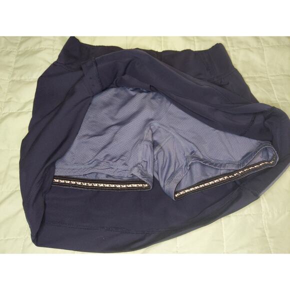 Brooks Womens S Athletic Tennis Skirt Equilibrium Technology Navy Gray - Picture 4 of 7